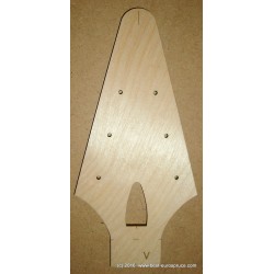 V headstock routing template, 1958 vintage shape